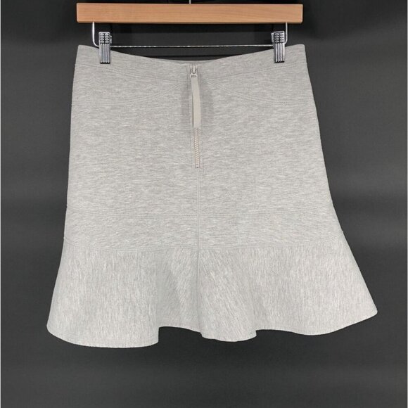 J. Crew Neoprene Surf Skirt Women's S Light Grey Flared Hem Preppy Office Siren - Picture 2 of 11